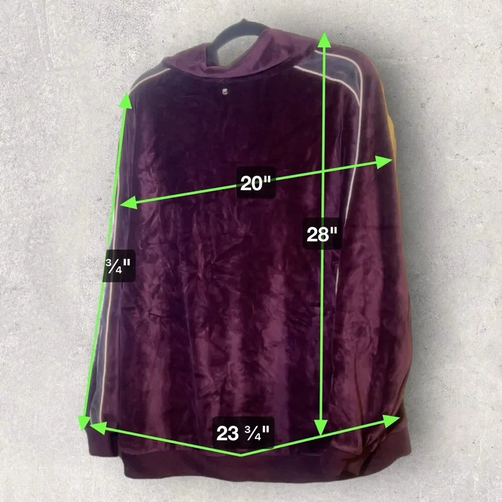 Fabletics Maroon Velour Sweatsuit, 3x - Picture 4 of 13